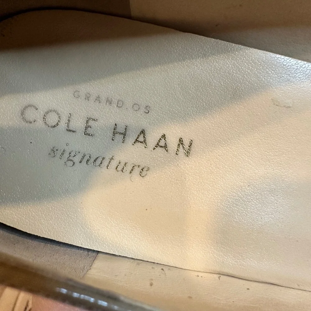 Cole Haan Wedge Pump Womens 7.5 Multi Nude Patent Leather Grand Signature Office